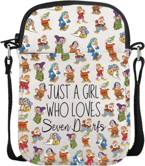 JNIAP Fairy Cartoon Movies Lover Gift Dwarfs Crossbody Purse Bag Fairy Tales Merch (Dwarf)