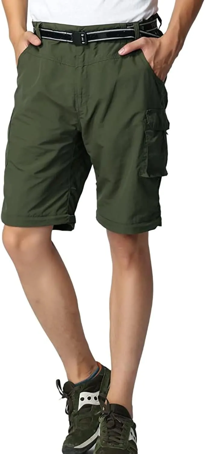 JOMLUN Boy’s Scout Pants Convertible Hiking Quick Dry Zip Off Pants Outdoor Climbing Casual Trouser Kids Youth Cargo Pants