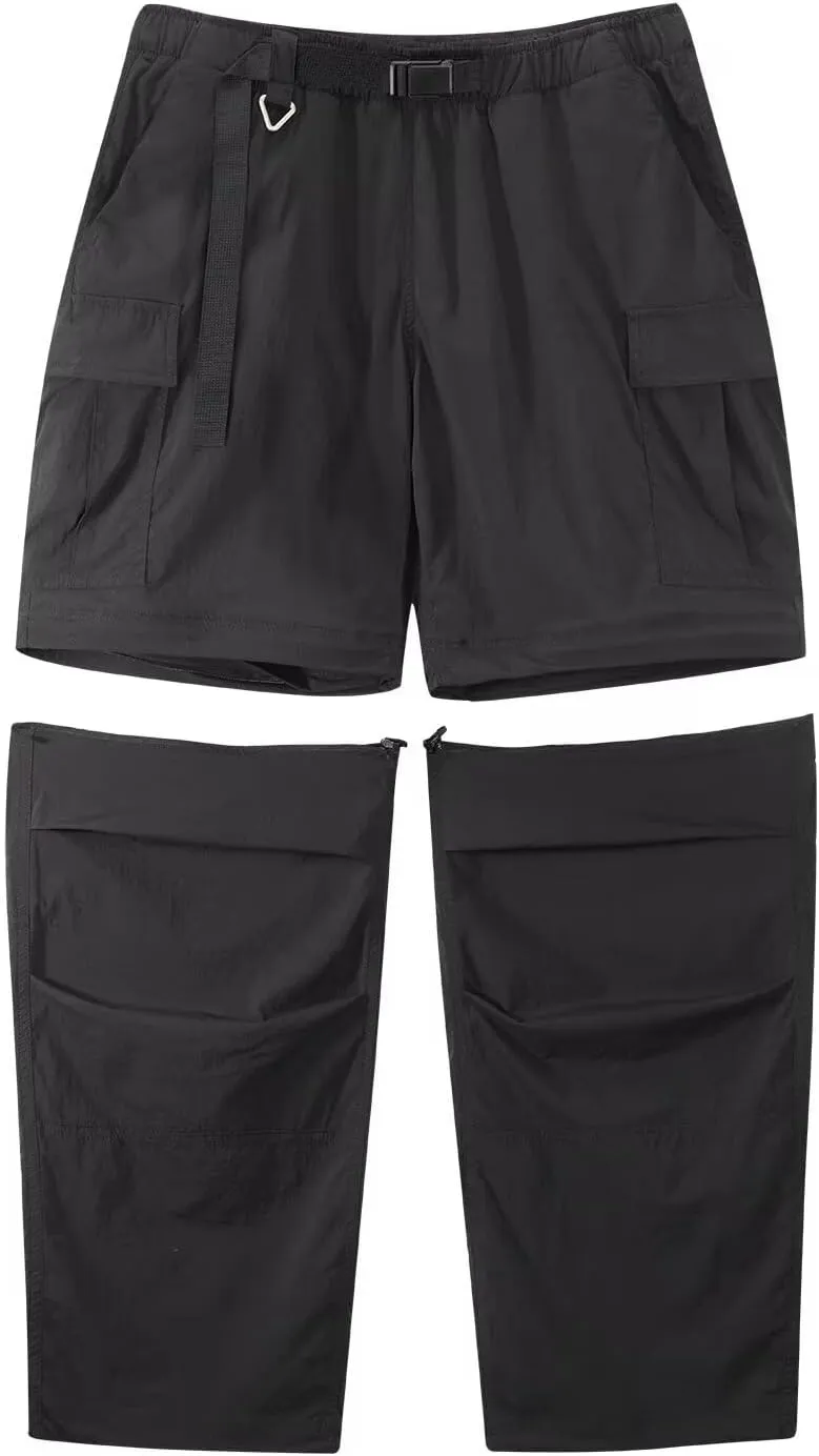 JOMLUN Womens Hiking Pants Convertible Zip Off Shorts Outdoor Quick Dry Lightweight Fishing Travel Safari Cargo Pants