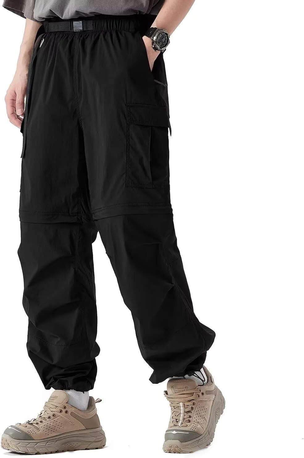 JOMLUN Womens Hiking Pants Convertible Zip Off Shorts Outdoor Quick Dry Lightweight Fishing Travel Safari Cargo Pants