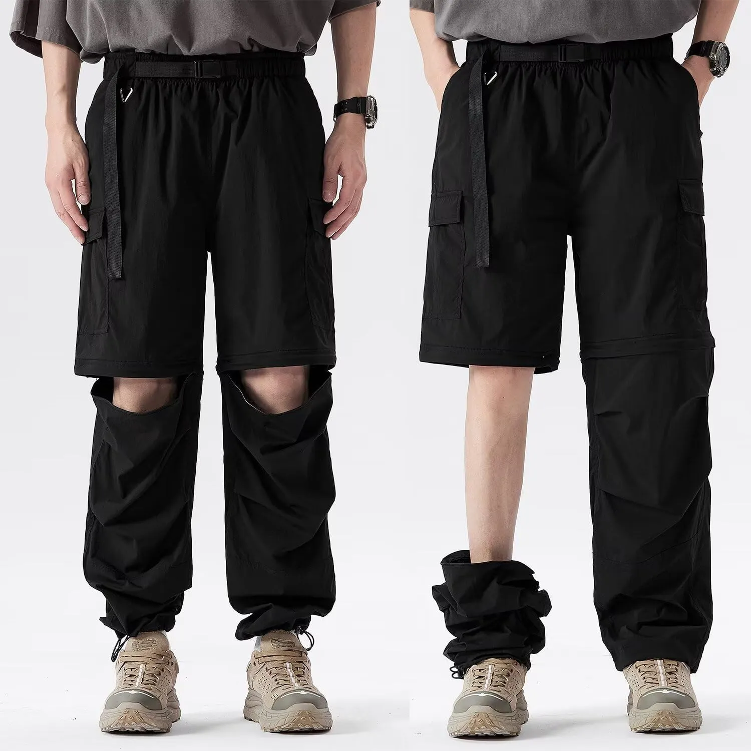 JOMLUN Womens Hiking Pants Convertible Zip Off Shorts Outdoor Quick Dry Lightweight Fishing Travel Safari Cargo Pants