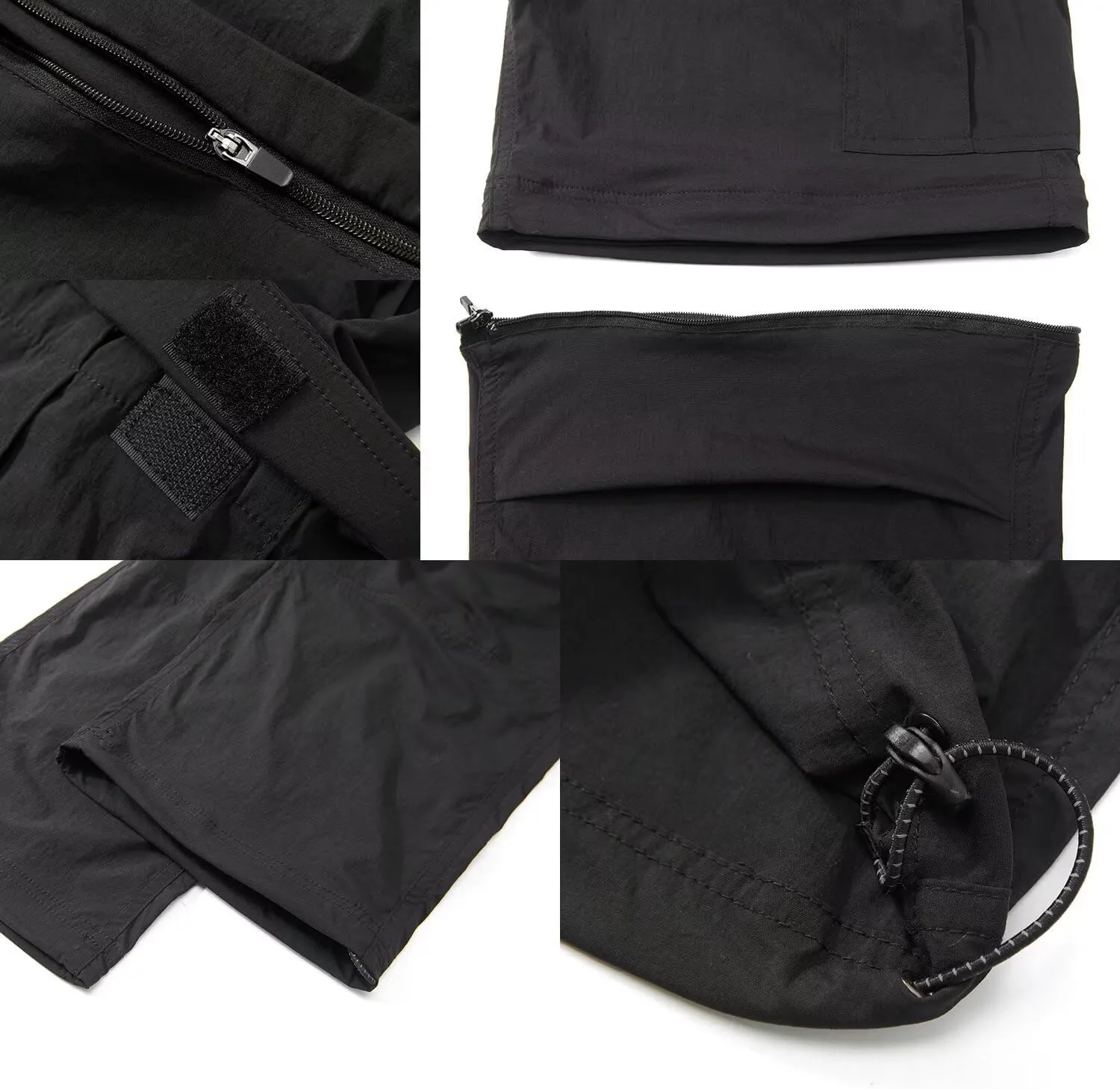 JOMLUN Womens Hiking Pants Convertible Zip Off Shorts Outdoor Quick Dry Lightweight Fishing Travel Safari Cargo Pants