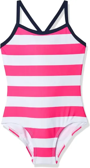 Kanu Surf Girls' Layla Beach Sport Banded 1 Piece Swimsuit