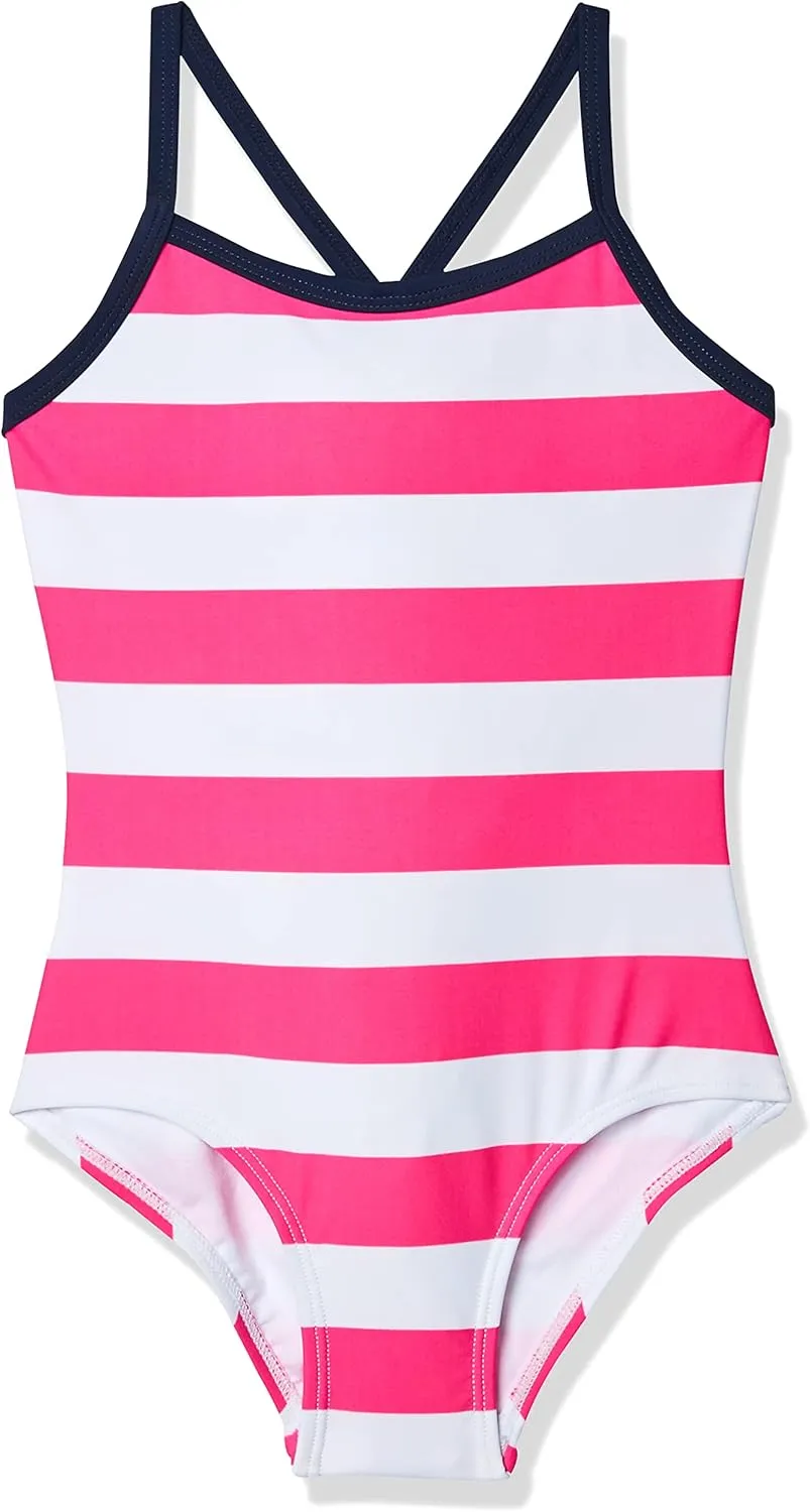Kanu Surf Girls' Layla Beach Sport Banded 1 Piece Swimsuit