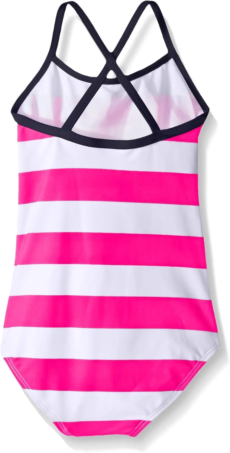 Kanu Surf Girls' Layla Beach Sport Banded 1 Piece Swimsuit