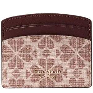 Kate Spade Spade Flower Coated Canvas Cardholder in Pink Multi pwr00088