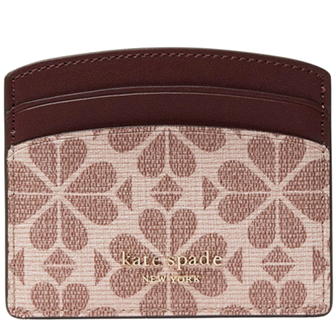 Kate Spade Spade Flower Coated Canvas Cardholder in Pink Multi pwr00088
