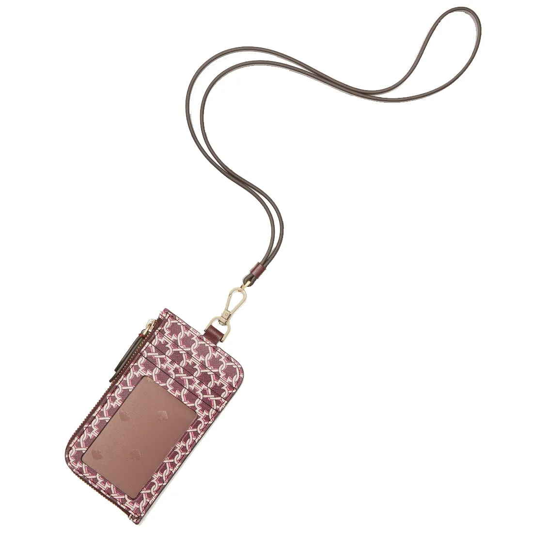 Kate Spade Spade Link Card Case Lanyard in Pink Multi