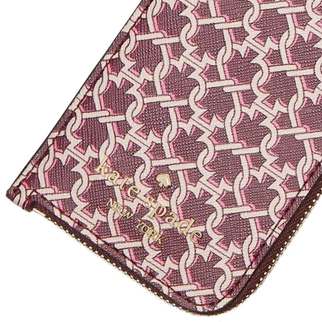 Kate Spade Spade Link Card Case Lanyard in Pink Multi