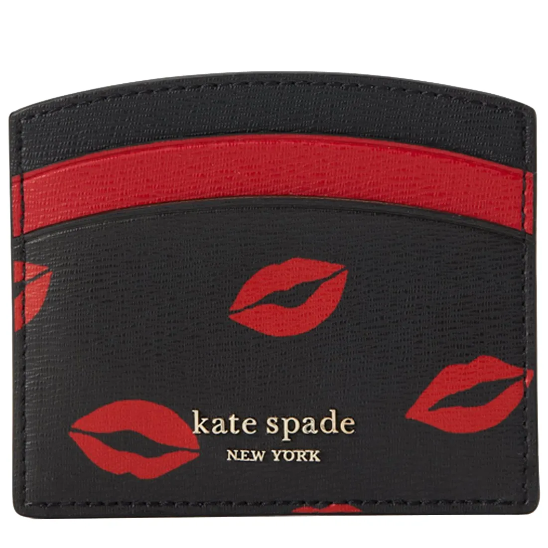 Kate Spade Spencer Kisses Cardholder in Black Multi k5683