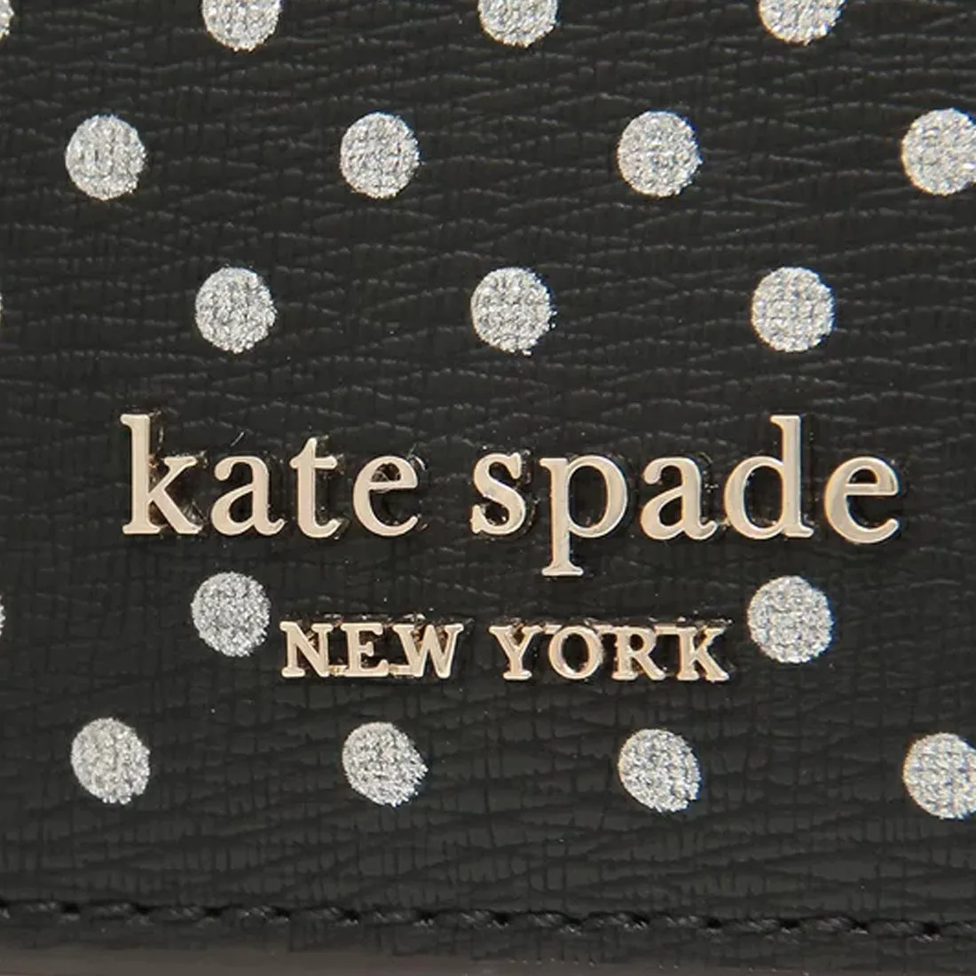 Kate Spade Spencer Metallic Dot Cardholder in Black Multi k4548
