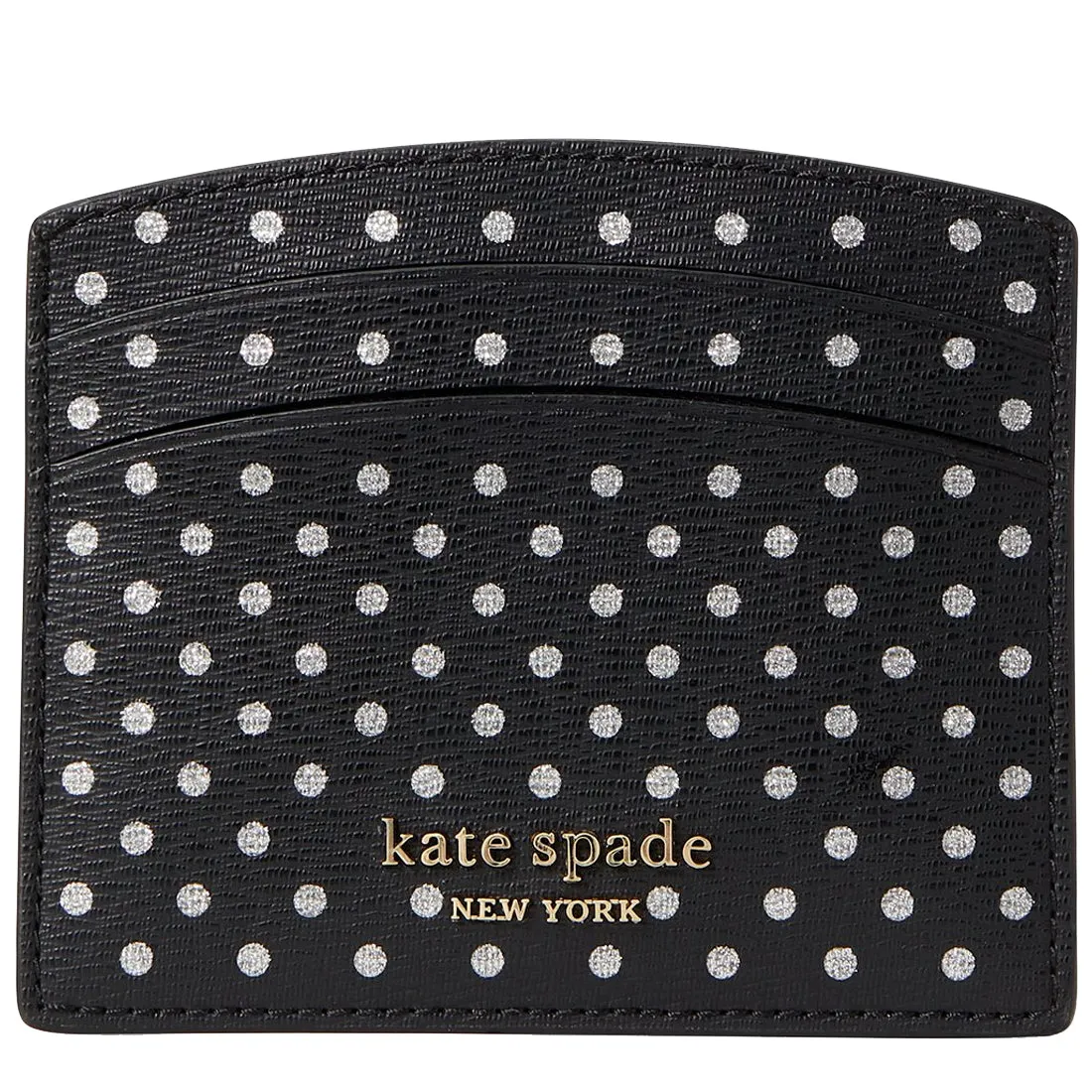 Kate Spade Spencer Metallic Dot Cardholder in Black Multi k4548