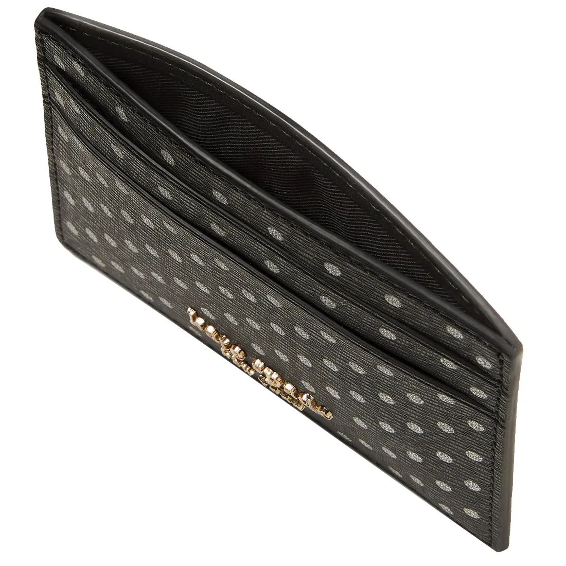 Kate Spade Spencer Metallic Dot Cardholder in Black Multi k4548