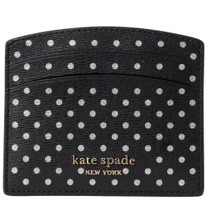 Kate Spade Spencer Metallic Dot Cardholder in Black Multi k4548