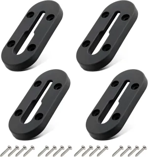 Kayak Track Mount, Kayak Rail Track Mount, Kayak Gear Track Accessories, Kayak Low Profile Track for Fishing Rod Holder, Cup Holder, Paddle Holders, Anchor Cleats (4 in, 4 Holes, 4 Pieces)