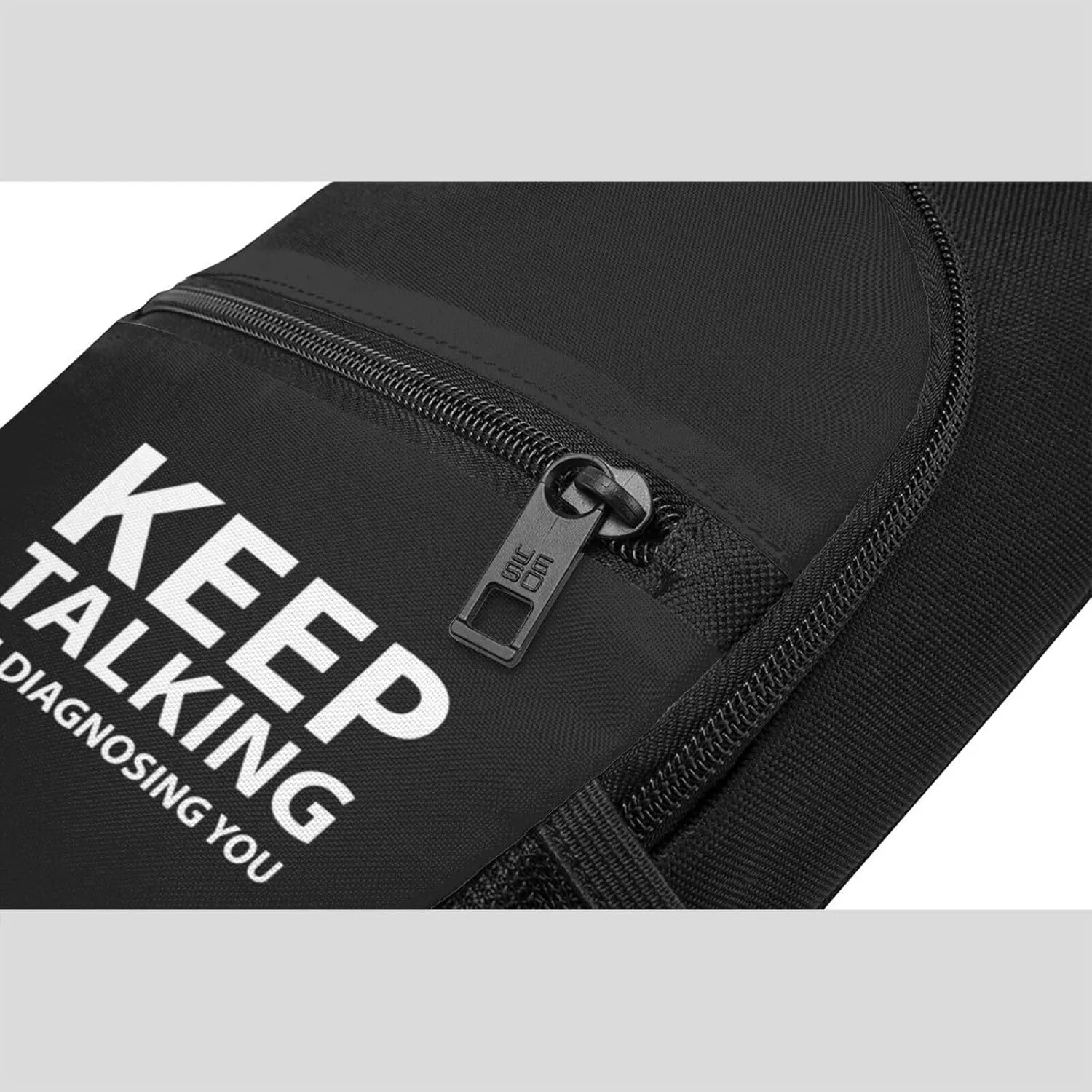 Keep Talking Im Diagnosing You Unisex Chest Bag Lightweight Crossbody Shoulder Bag Travel Pocket Black