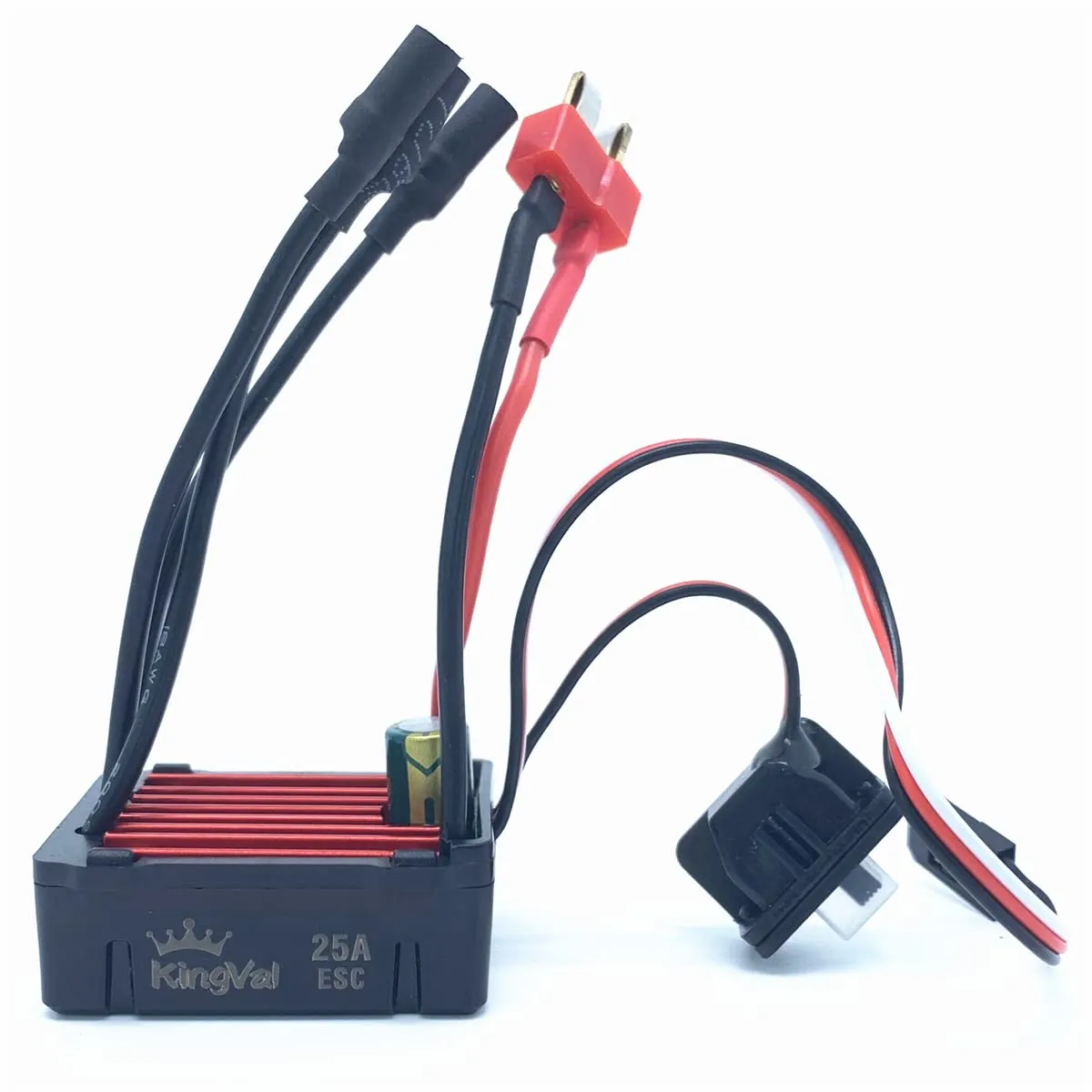 KingVal Replacement 2030 6500KV Waterproof Brushless Motor Shaft 2mm with 25A Brushless ESC and Program Card Combo Compatible with 1/18 1/20 RC Car