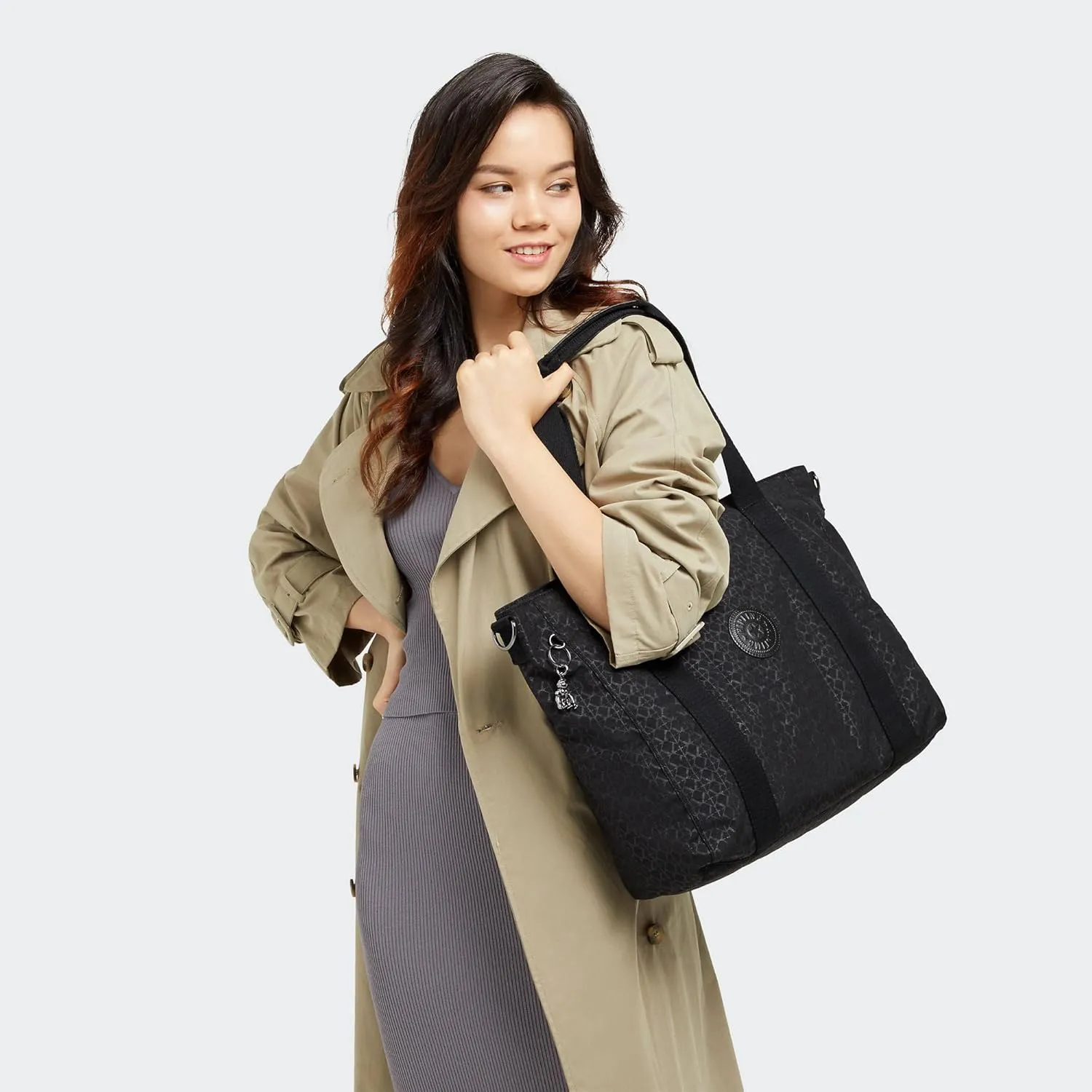 Kipling Women's Asseni Tote, Lightweight Everyday Purse, Nylon Shoulder Bag