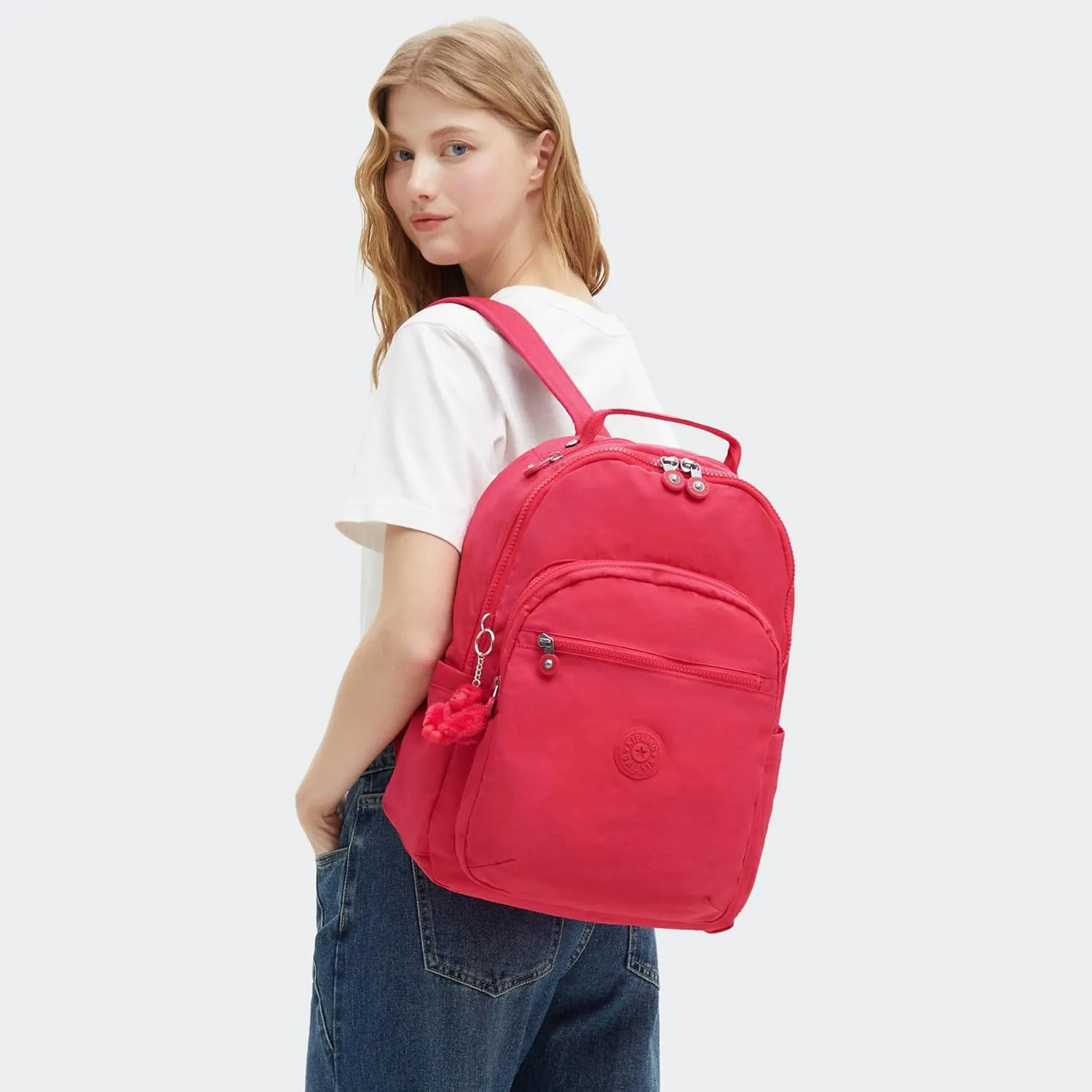 Kipling Women's Seoul 15" Laptop Backpack, Durable, Roomy with Padded Shoulder Straps, Built-In Protective Sleeve