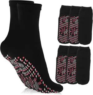 Kisangel 4 Pairs Heating Socks Foot Warmer Socks Breathable Socks Heated Socks Thermal Winter Socks Women Socks