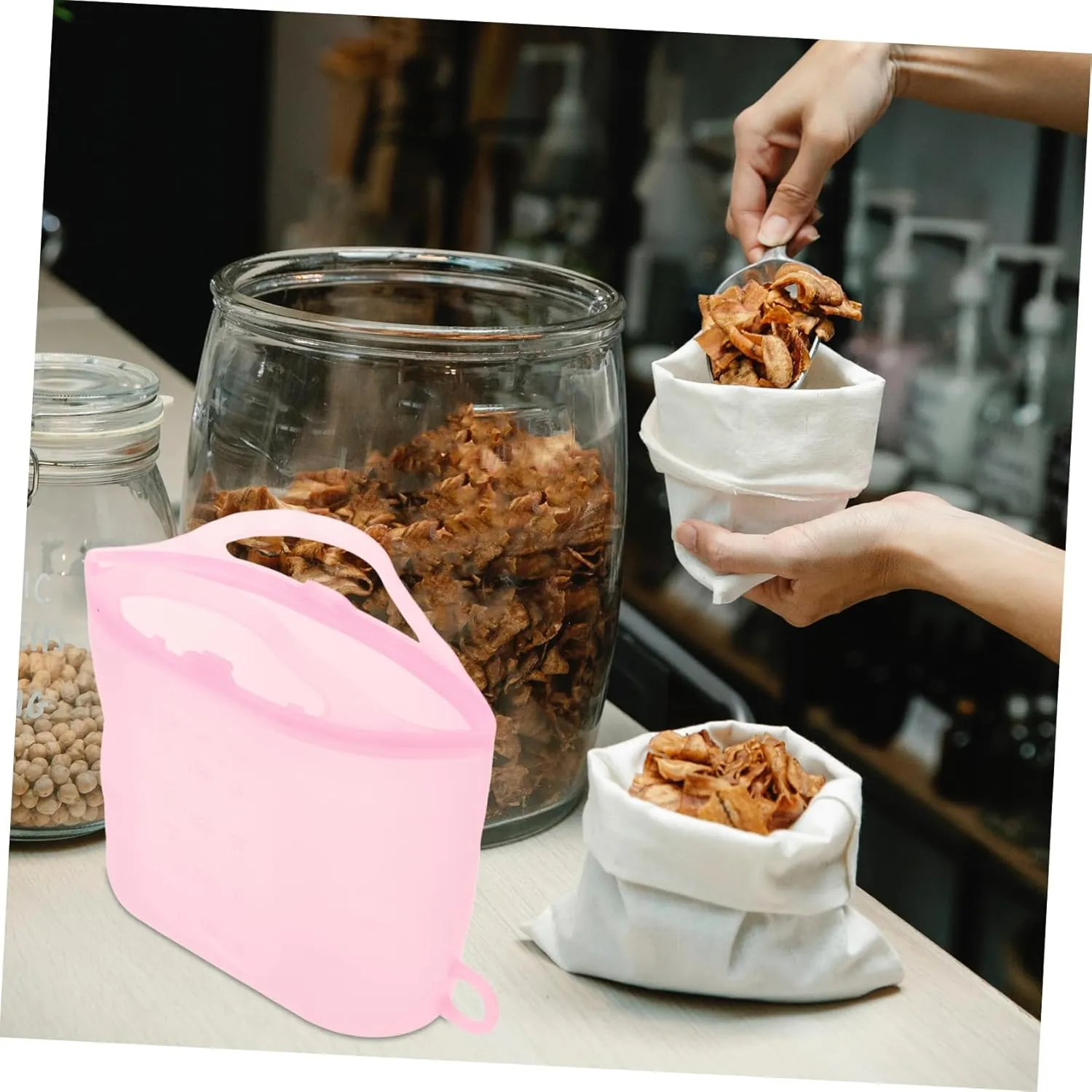 Kisangel Large Capacity Silicone Steam Bag Reusable for Microwave Food Storage Baby Bottles