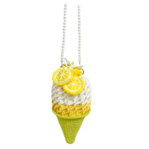 Knitting Bag Cream Cone Ice Cream Cute Knitted Woolen Bag Ladies Shoulder Bag Cell Phone Crossbody diy Bag