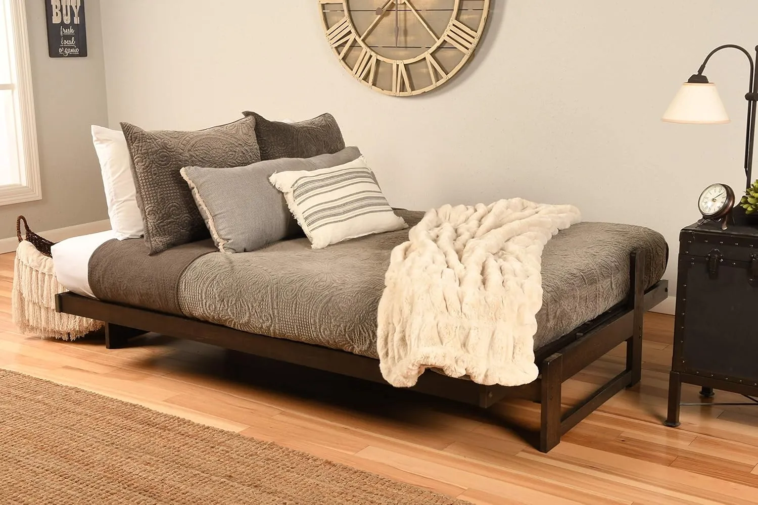 Kodiak Aspen Full-Size Futon Mattress, Gray Linen