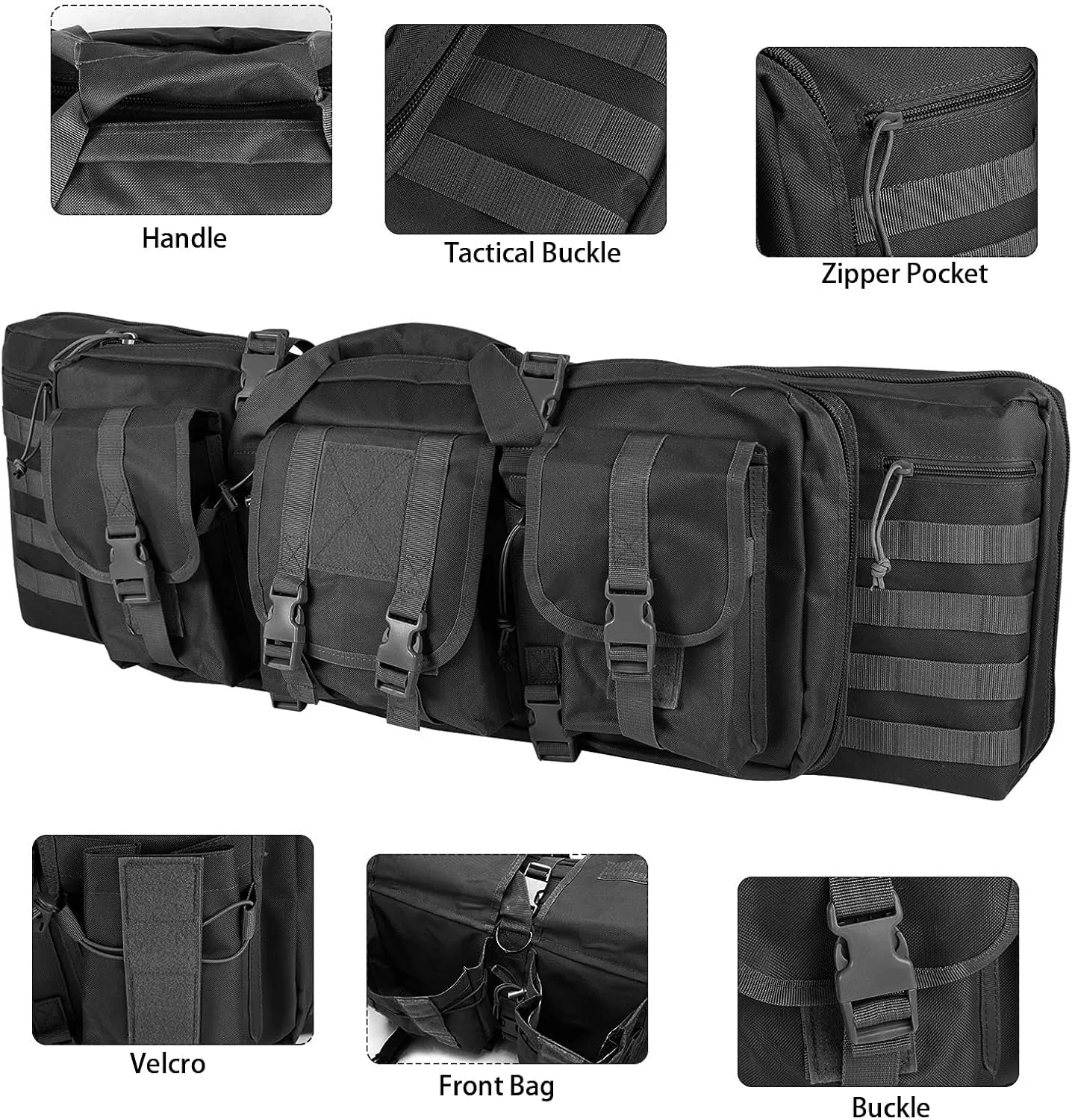 Konelia 37" 47" Soft Rifle Case Bag American Classic Double Waterproof Long Pistol Gun Storage Bag