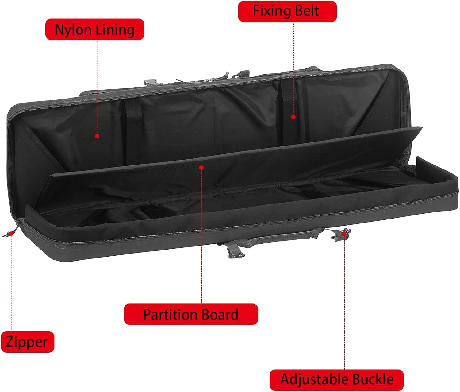 Konelia 37" 47" Soft Rifle Case Bag American Classic Double Waterproof Long Pistol Gun Storage Bag