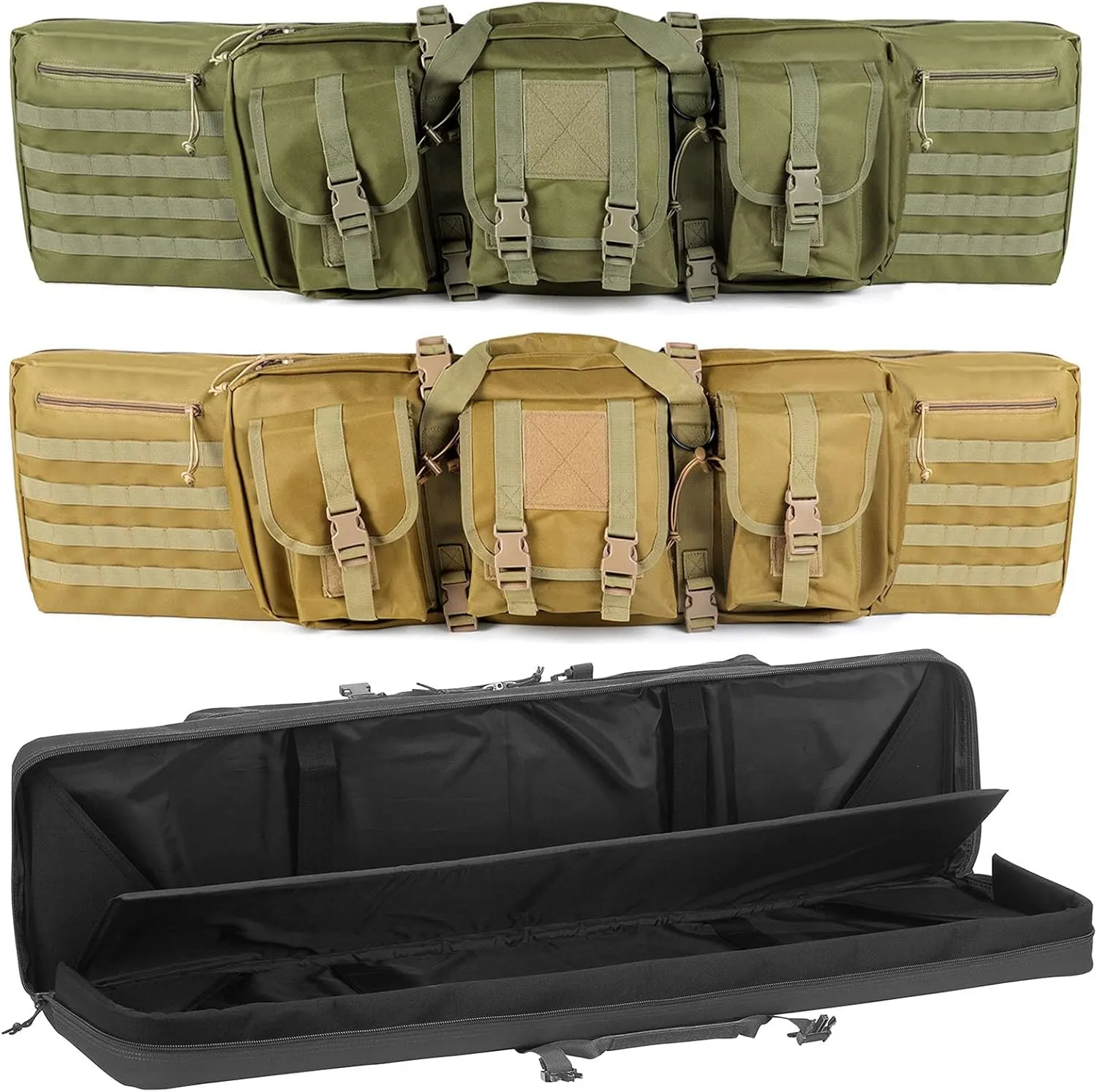 Konelia 37" 47" Soft Rifle Case Bag American Classic Double Waterproof Long Pistol Gun Storage Bag