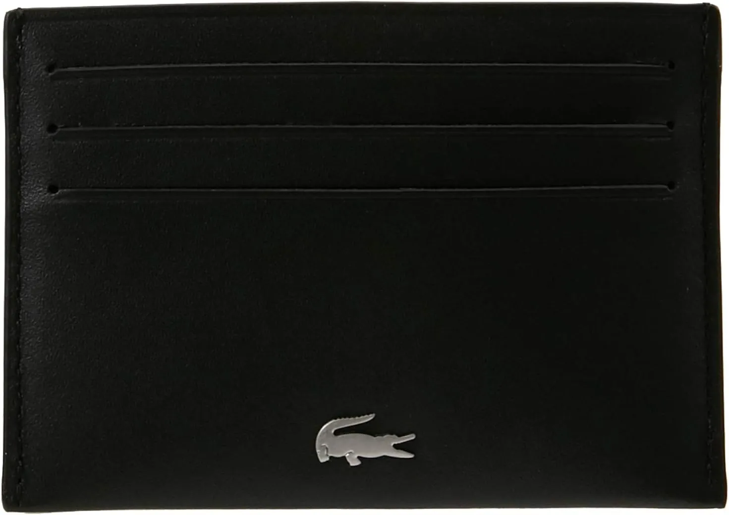 Lacoste Men's Fitzgerald Credit Card Holder, Black, One Size