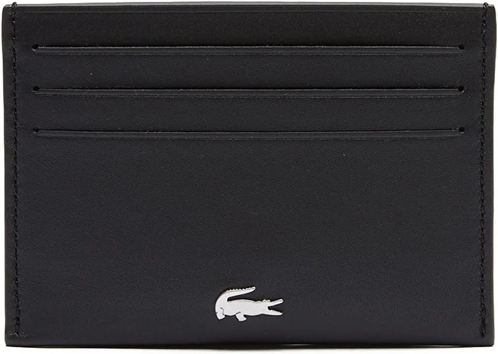 Lacoste Men's Fitzgerald Credit Card Holder, Black, One Size