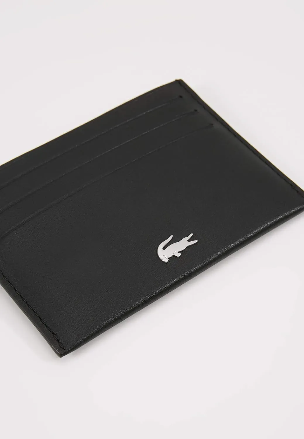 Lacoste Men's Fitzgerald Credit Card Holder, Black, One Size