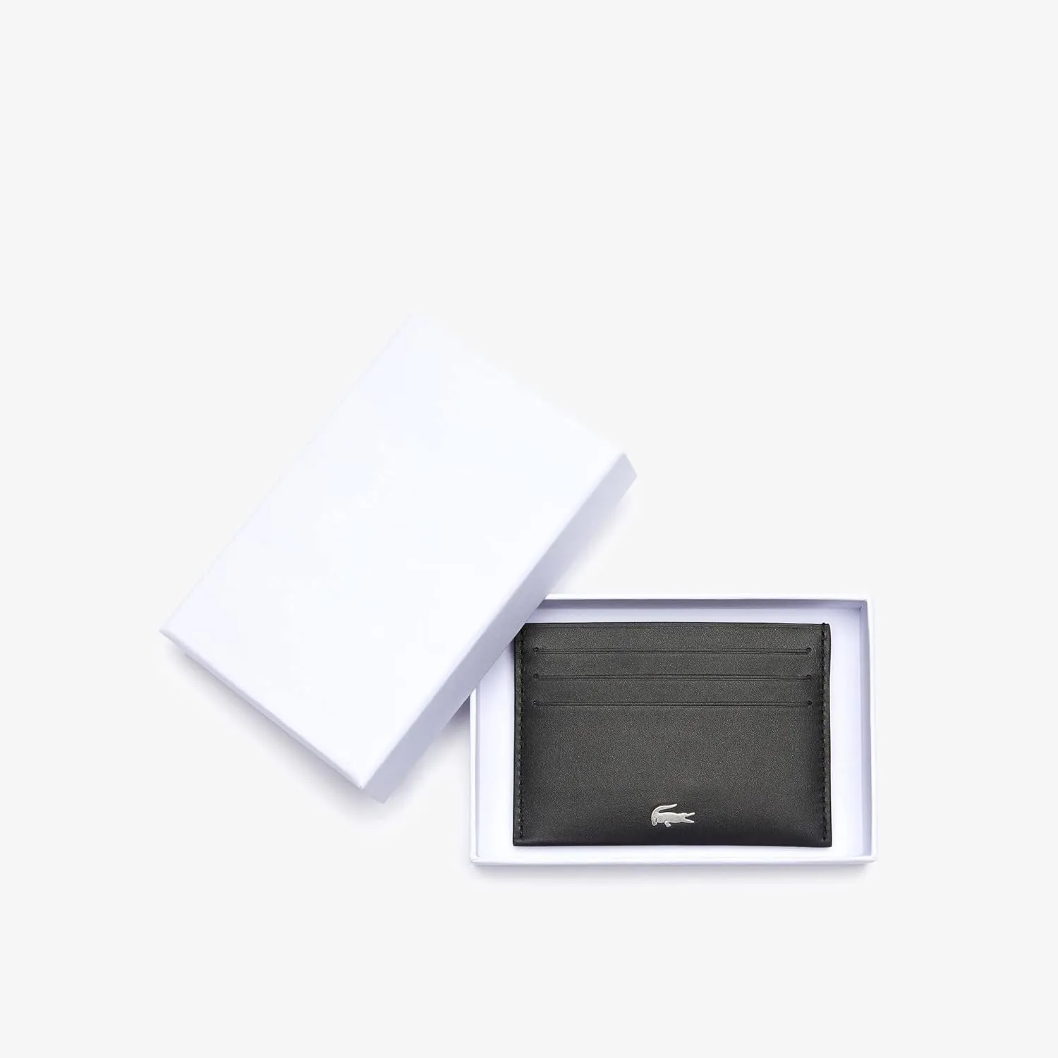 Lacoste Men's Fitzgerald Credit Card Holder, Black, One Size