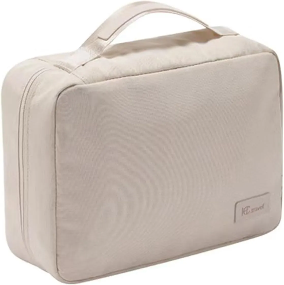 L&FY Hanging Toiletry Bags, Travel Makeup Toiletries Bag Organizer For Women & Men Dopp Kits Pouch For Travel Accessories, Essentials (Beige, L)