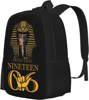 Large Backpack Personalized Laptop Ipad Tablet Travel, Black, One Size