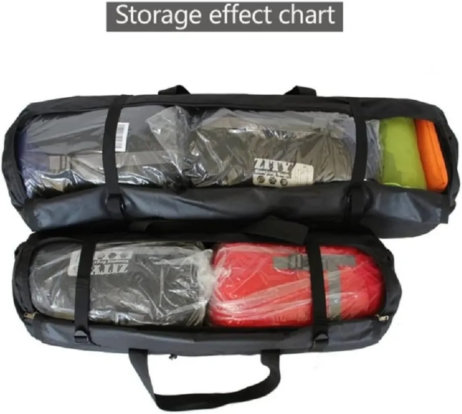 Large Capability Folding Tent Storage Carry Bag Waterproof Luggage Pack Pouch for Camping Hiking Picnic Organizer Walking Holder (Black-L)