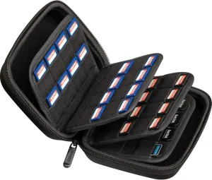 Large Capacity 63 Slots Storage Case Holder for SD Memory Cards, Switch Game Cartridges, PS Vita Game and Micro SD Cards