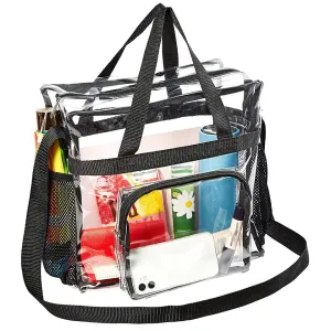 Large Capacity Clear Tote BagHandle and Adjustable Strap Durable PVC Shoulder Bag Waterproof Multifunctional Storage Bag