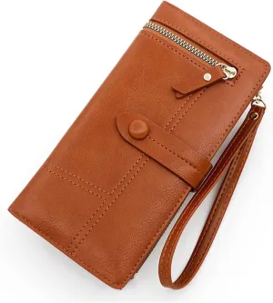 Large Capacity Multi-card Coin Purse Buckle Zipper Long Purse for Women(white-Patch five-pointed star4)