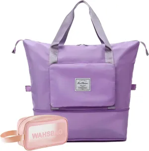 Large Capacity Travel Bag, Foldable Travel Bag, Expandable Travel Duffel Bag, Collapsible Waterproof Large Capacity Travel Handbag, Overnight Bag for Women and Man