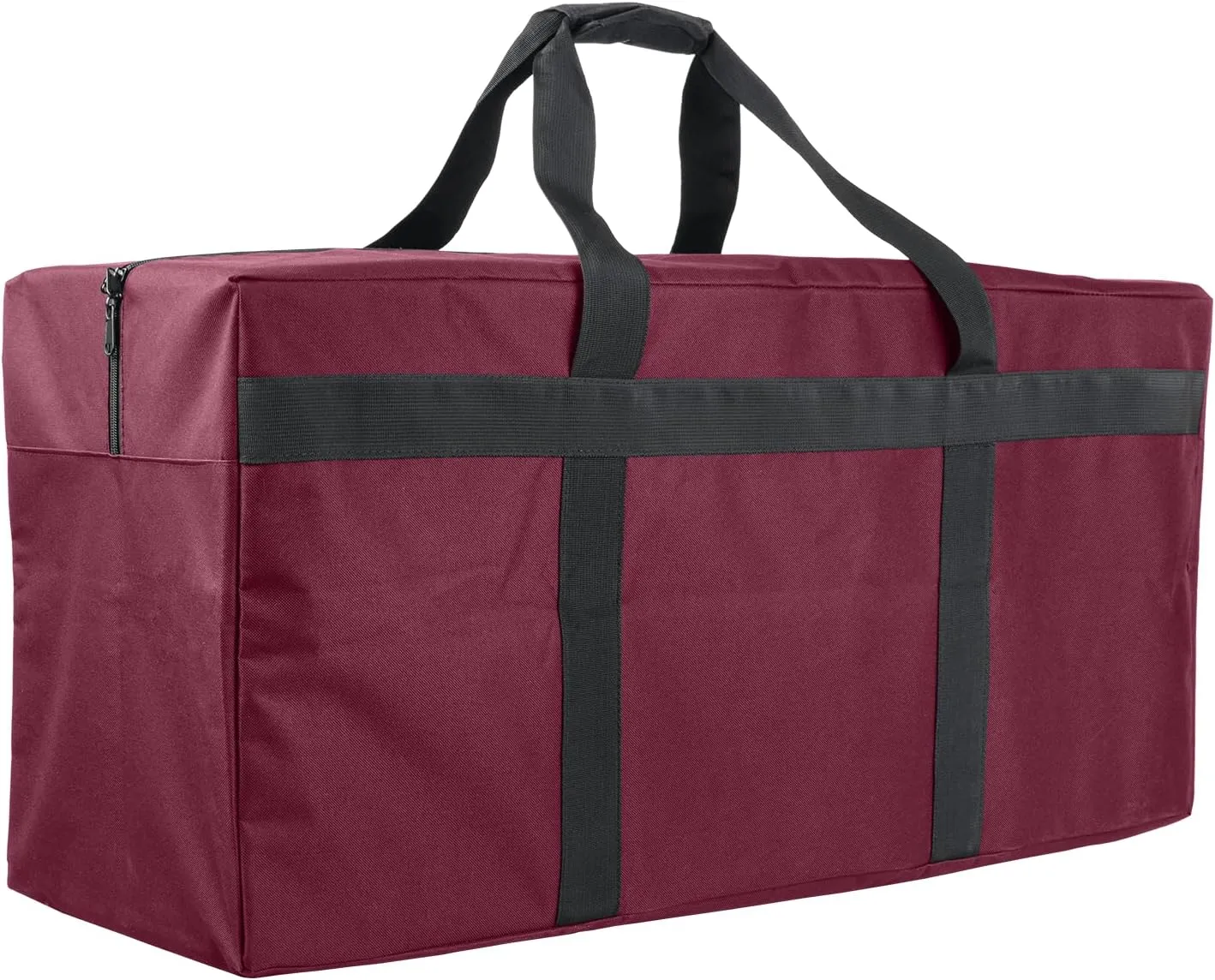Large Duffle Bag Foldable Storage Bag Heavy Duty Sports Duffel Bag for Travel, Camping, Moving, Storage and More (100L Wine Red)