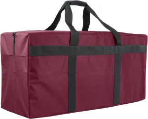 Large Duffle Bag Foldable Storage Bag Heavy Duty Sports Duffel Bag for Travel, Camping, Moving, Storage and More (100L Wine Red)