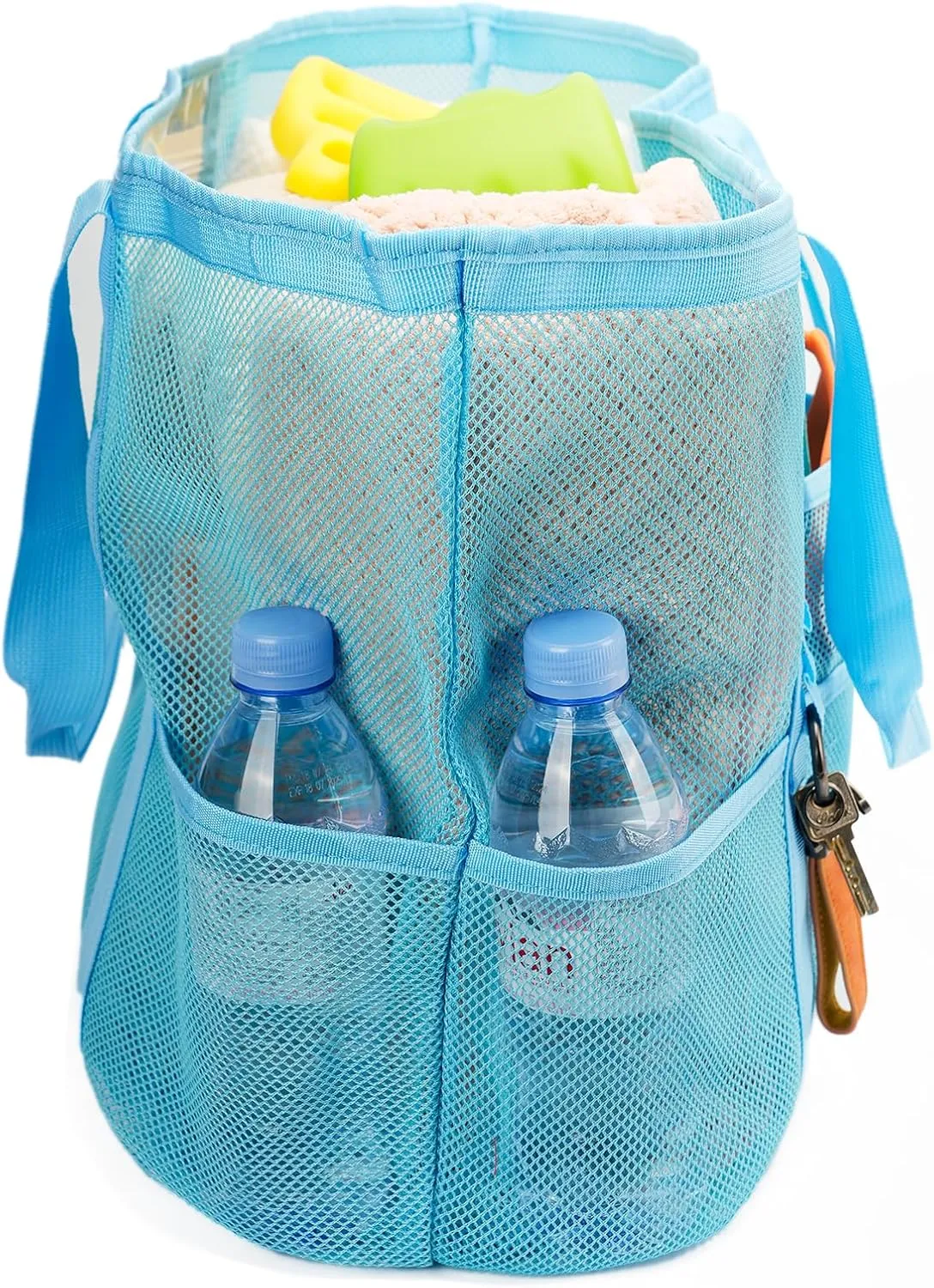 Large Mesh Beach Tote Bags for Sand Toys, Family Travel, Grocery, Reusable Shopping