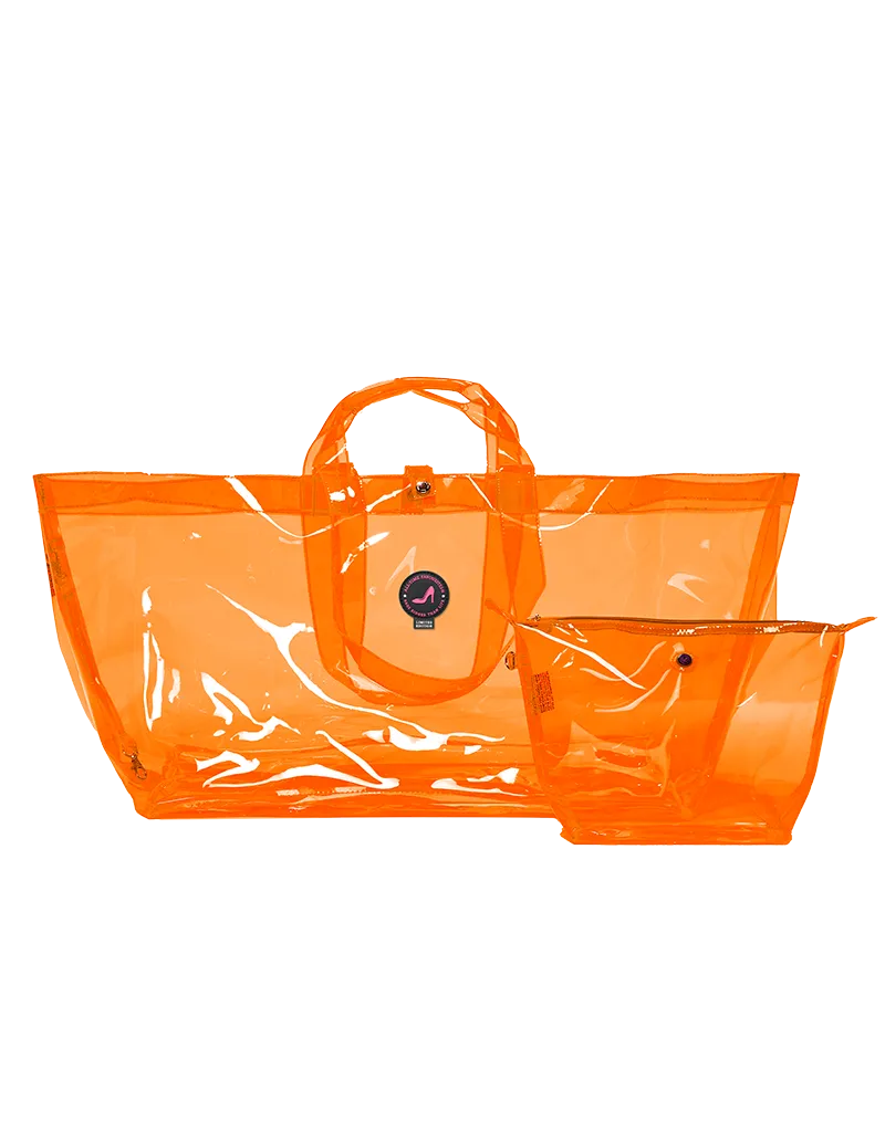 Large tote bag   toiletry bag orange SITGES