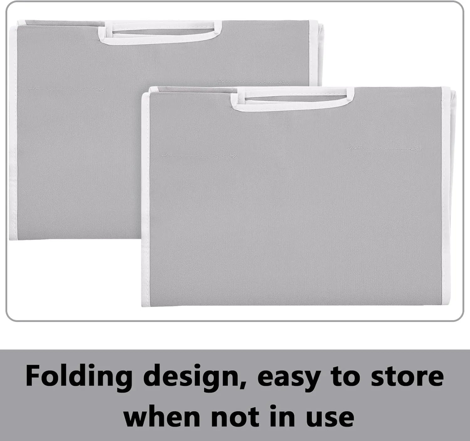 Laundry Sorter Replacement Bags Hamper Cart Removable Replacement Laundry Storage Organizer Bag Hamper Liner, No Hooks 14.76 x 8.66 x 21.65 Inch(Gray,2 Pcs)