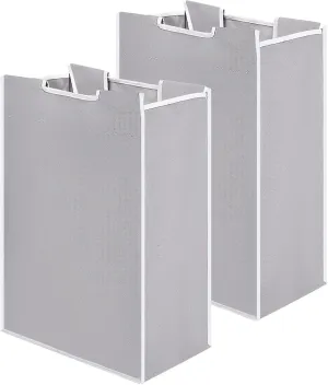 Laundry Sorter Replacement Bags Hamper Cart Removable Replacement Laundry Storage Organizer Bag Hamper Liner, No Hooks 14.76 x 8.66 x 21.65 Inch(Gray,2 Pcs)