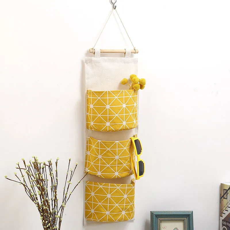 Layer 3 Storage Hanging Multi-layer Hanging Pocket Cotton
