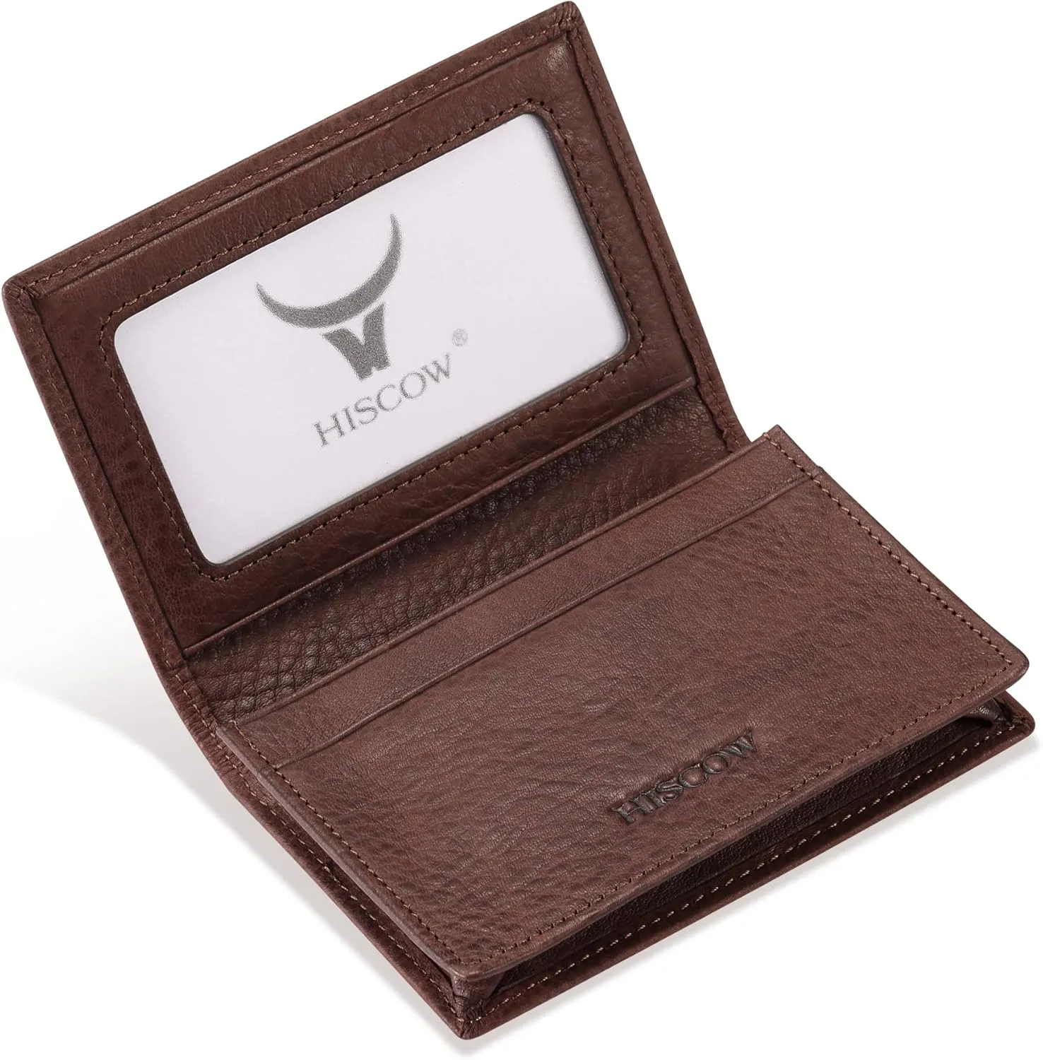Leather Business Card Case Holder for Men & Women, Italian Calfskin