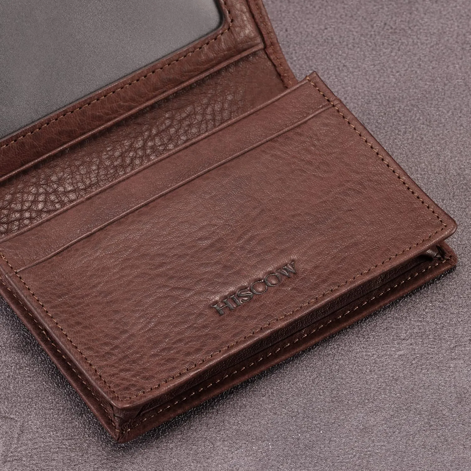 Leather Business Card Case Holder for Men & Women, Italian Calfskin